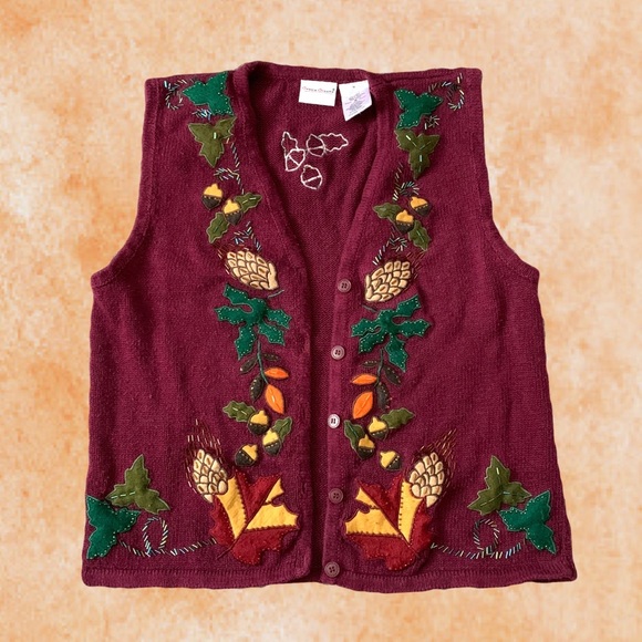 🍂Fall Autumn Thanksgiving Sweater Vest🍂 - Picture 1 of 4